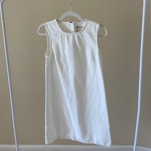 ASOS Denim Shift Dress in White